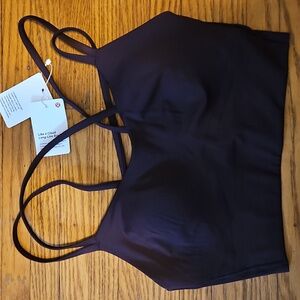 Like A Cloud Longline Bra B/C Size 4. Elegant Women's Dark Purple Bralette.